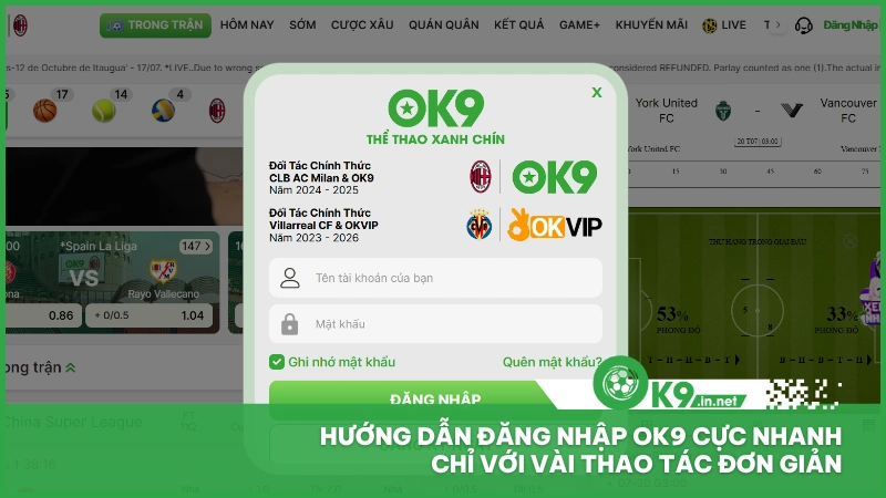 Hướng dẫn đăng nhập ok9 cực nhanh chỉ với vài thao tác đơn giản